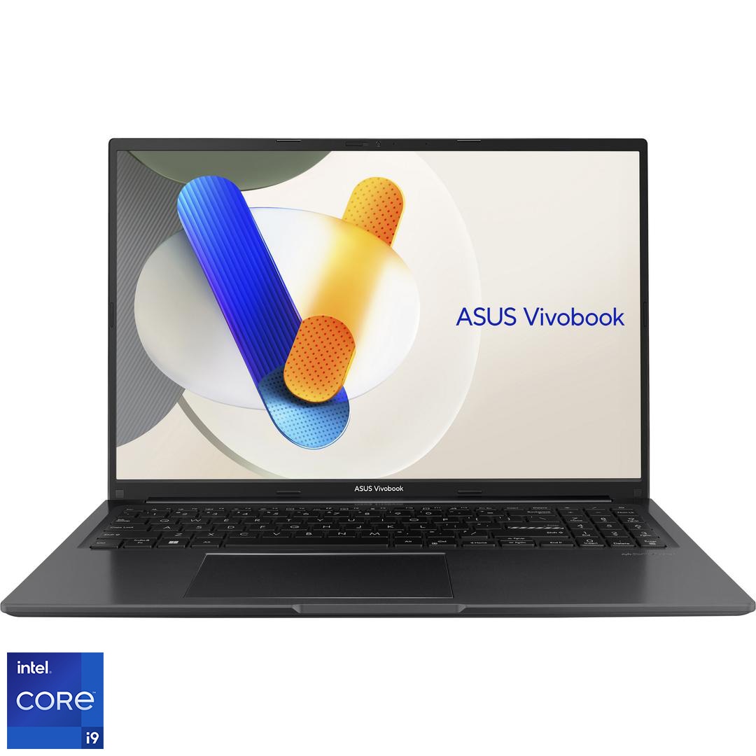 Laptop ASUS Vivobook 16 X1605VA cu procesor Intel® Core™ i9-13900H pana la 5.4GHz, 16'' WUXGA, IPS, 16GB DDR4 RAM, 1TB SSD, Intel Iris Xᵉ Graphics, No OS, Indie Black