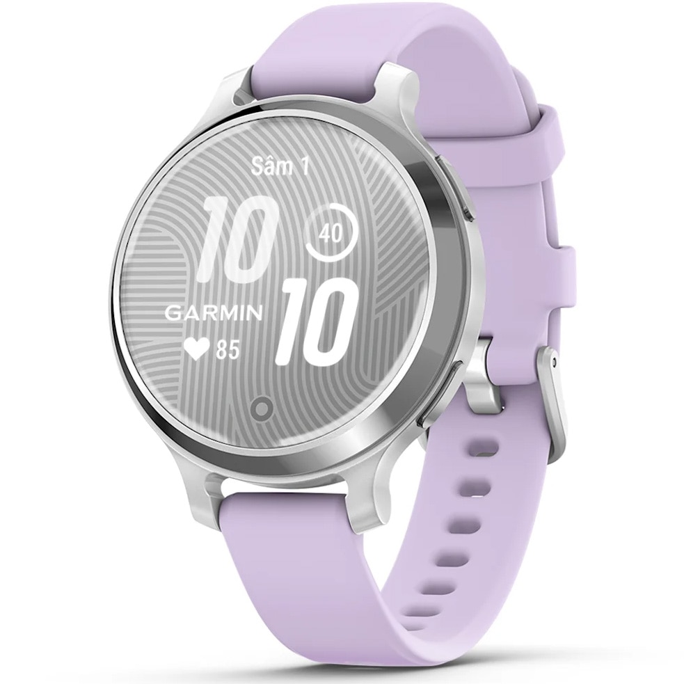 Smartwatch Garmin Lily 2 Active, 38mm, GPS, silicone strap, Silver/Purple Jasmine