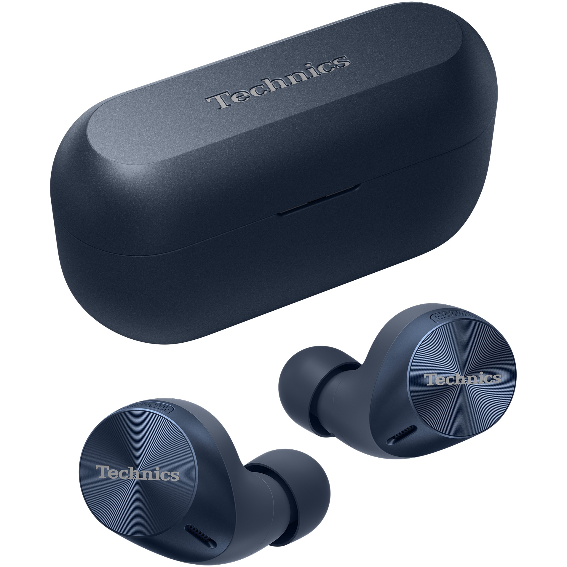Casti In-Ear Technics EAH-AZ60M2EA, True Wireless, Hybrid Noise Cancelling, Multipoint, Alexa built-in, JustMyVoice, Autononie 25 ore, Driver 8 mm, Albastru