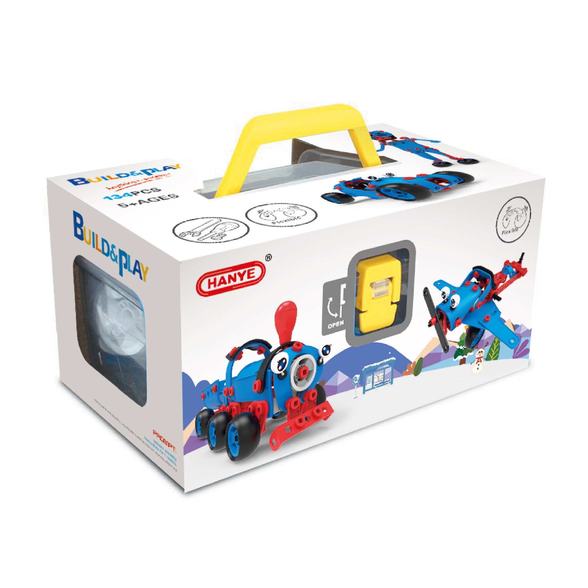 Set de constructie Mappy Build&Play, 6 in 1, 134 piese, EM7757