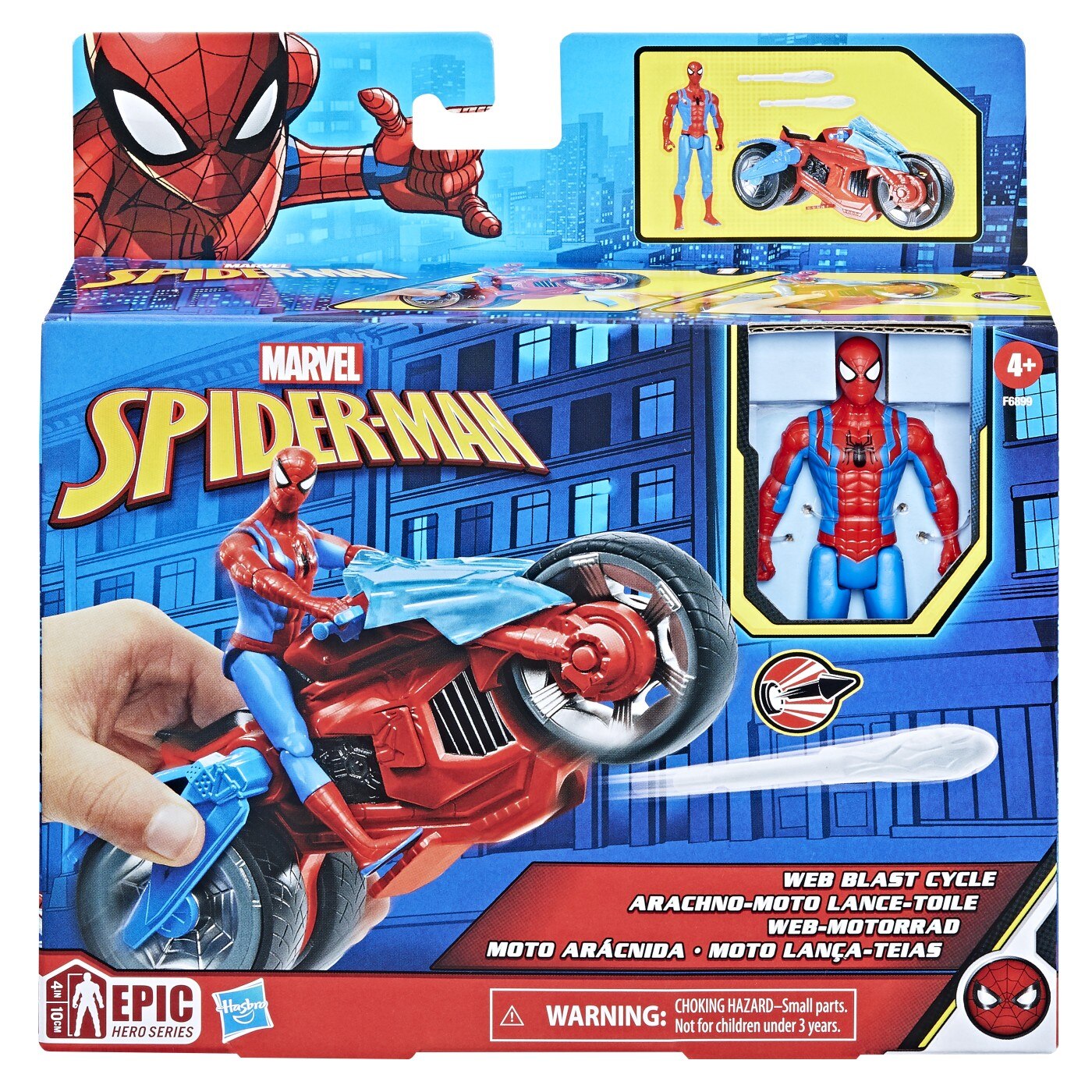Set figurina si vehicul Spider-Man - Web Blast Cycle