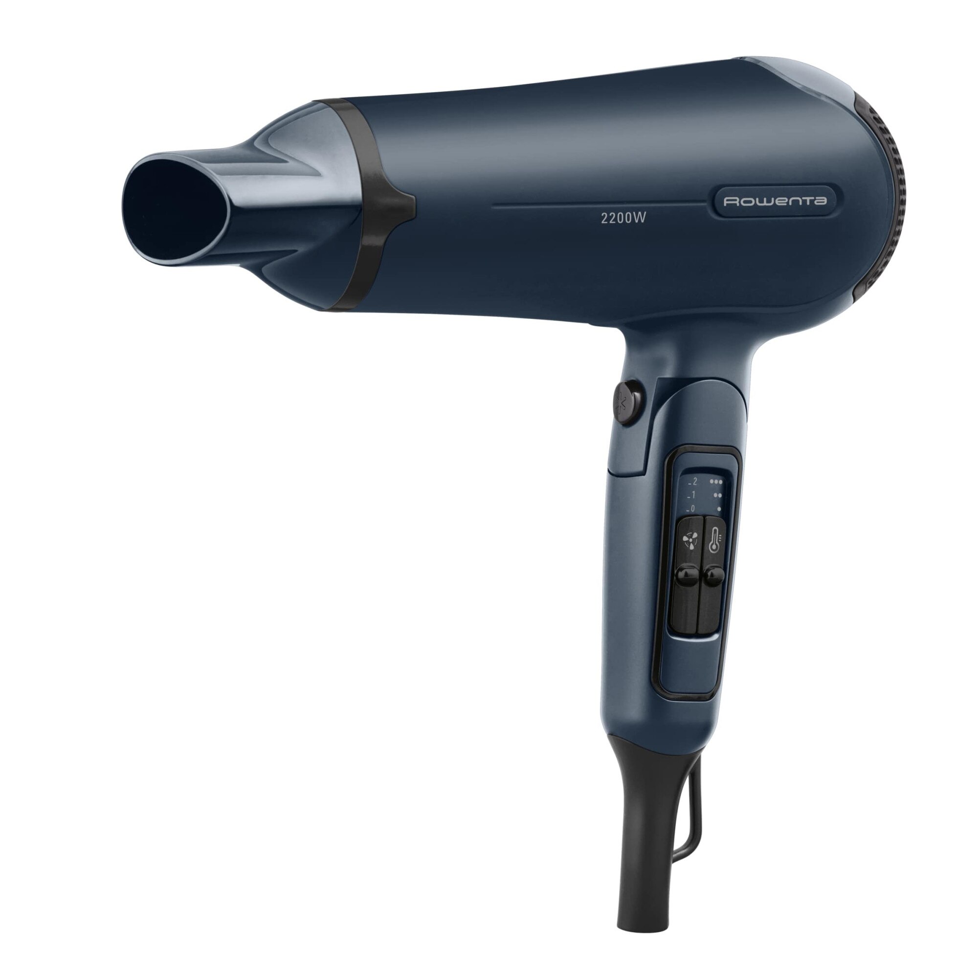 Rowenta Nomad CV4753F0 foldable hair dryer, 2200W, 3 temperature settings, 2 speed settings, cold air jet, black/green
