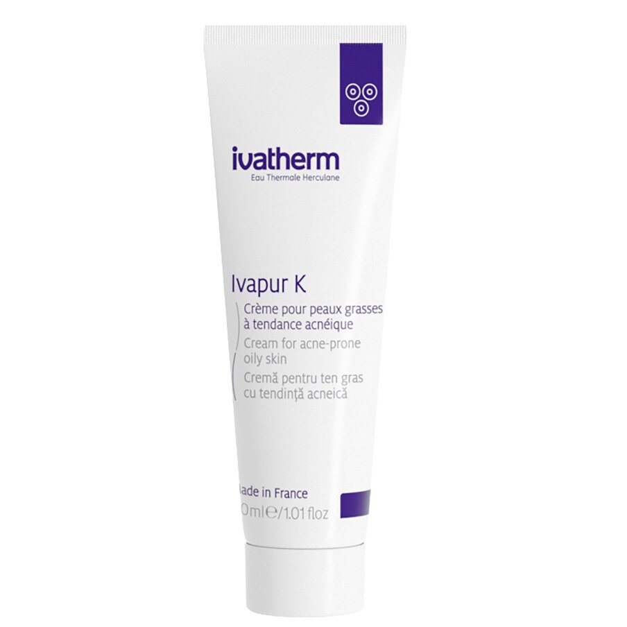 Ivapur K sebum-regulating cream, Ivatherm, for oily skin with acne-prone skin, 30ml