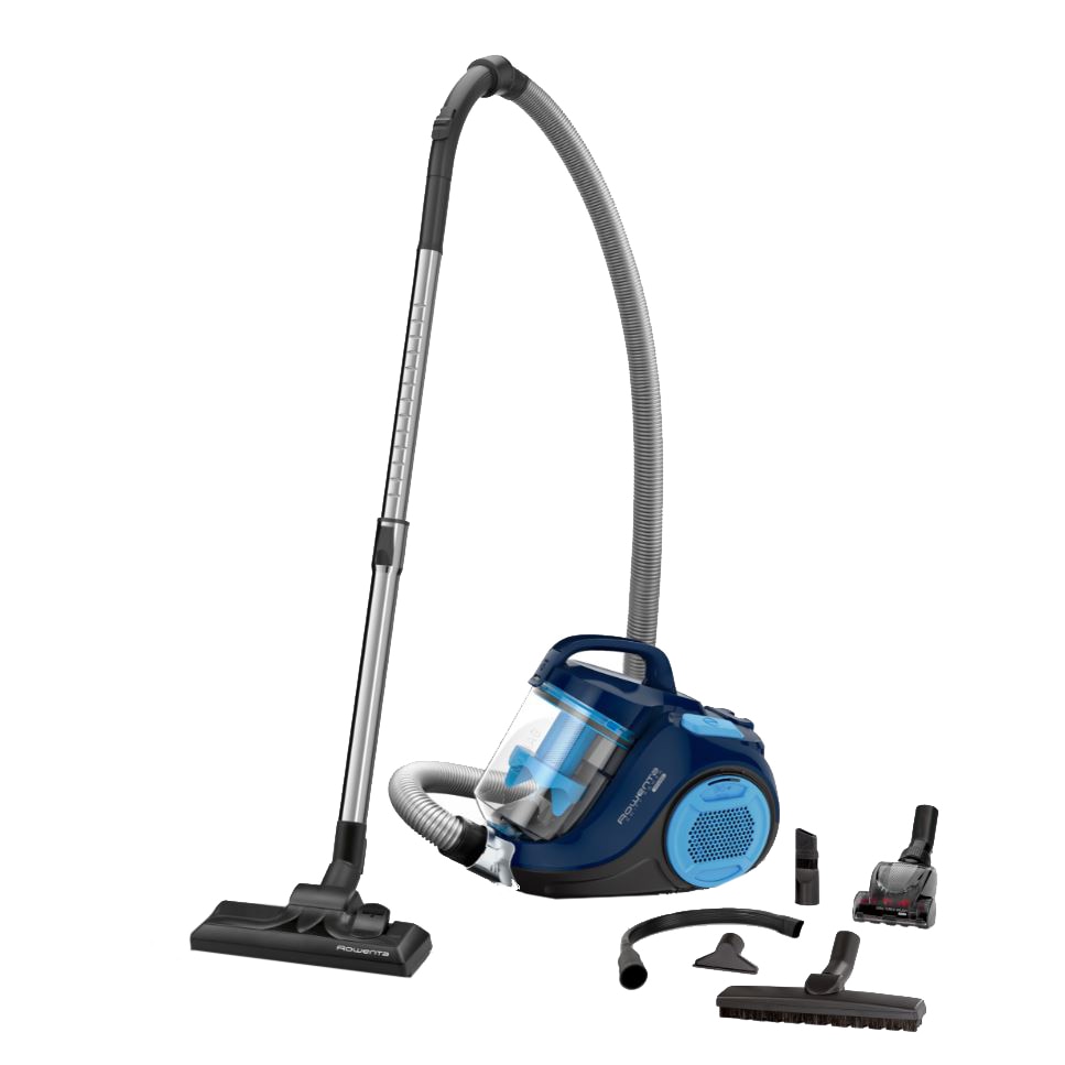 Aspirator fara sac Rowenta Swift Power Cyclonic RO2981EA, 750W, raza 7.55m, albastru