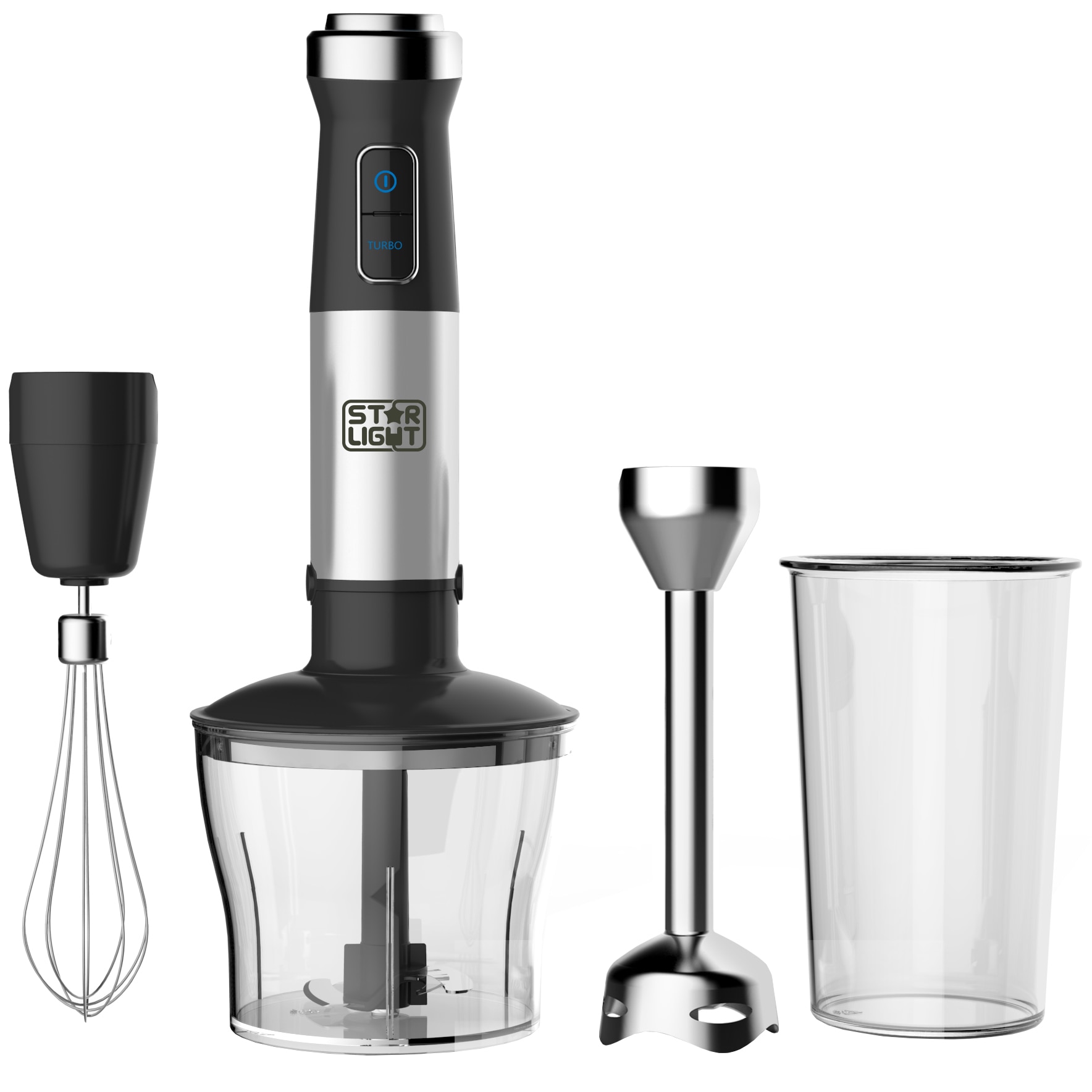 Star-Light HBSJ-700W Stand Mixer, 700 W, Variable Speed + Turbo, Chopper, Black/Stainless Steel