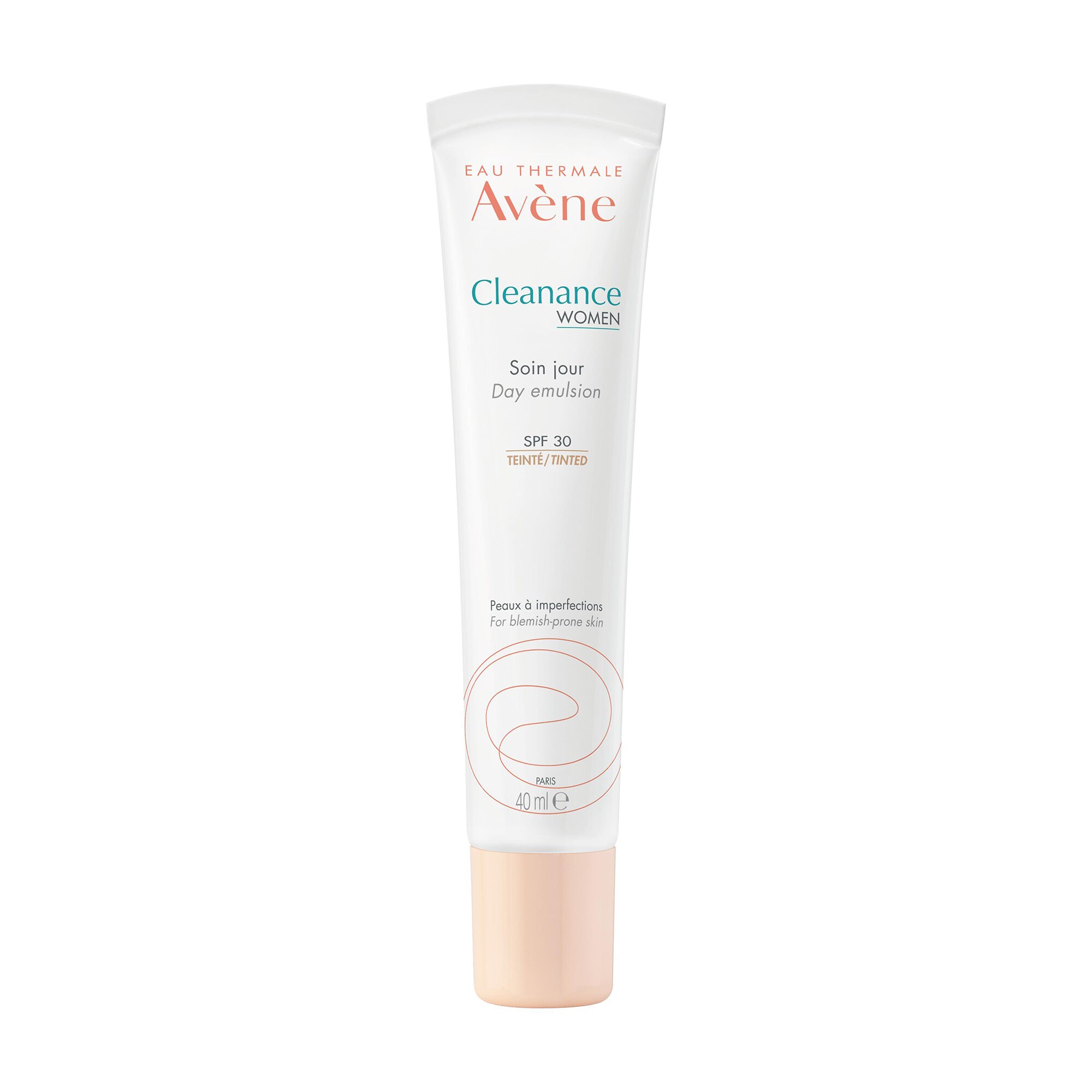 Emulsie de zi nuantatoare Avene Cleanance Women cu efect de netezire, 40 ml