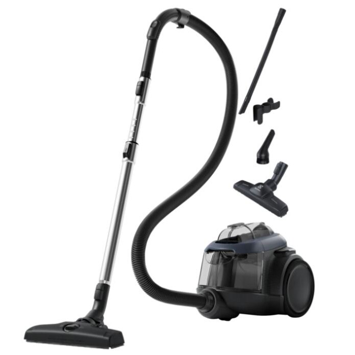 Bagless vacuum cleaner Electrolux EL61C3DB, 700 W, 1.6 l, 6-stage filtration, washable Hygiene 12 filter, ParkettoPro brush, denim blue