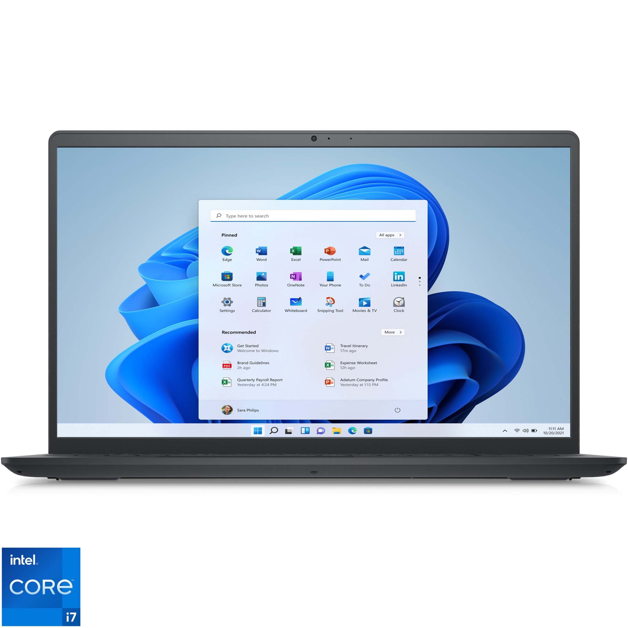 Laptop Dell Inspiron 15 3520 cu procesor Intel Core i71255U pana la 470 GHz, 156", Full HD, 120 Hz, 16GB DDR4, 512GB SSD, Intel Iris Xe Graphics, Windows 11 Home, Black