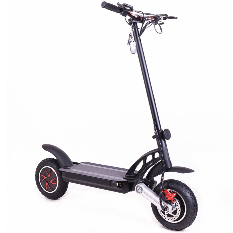 Trotineta electrica KUGOO G BOOSTER, Viteza maxima 55kmh, Autonomie maxima 65Km, Motor Dual Drive 1000W*2, acumulator 48V 17Ah, Roti 10", Negru