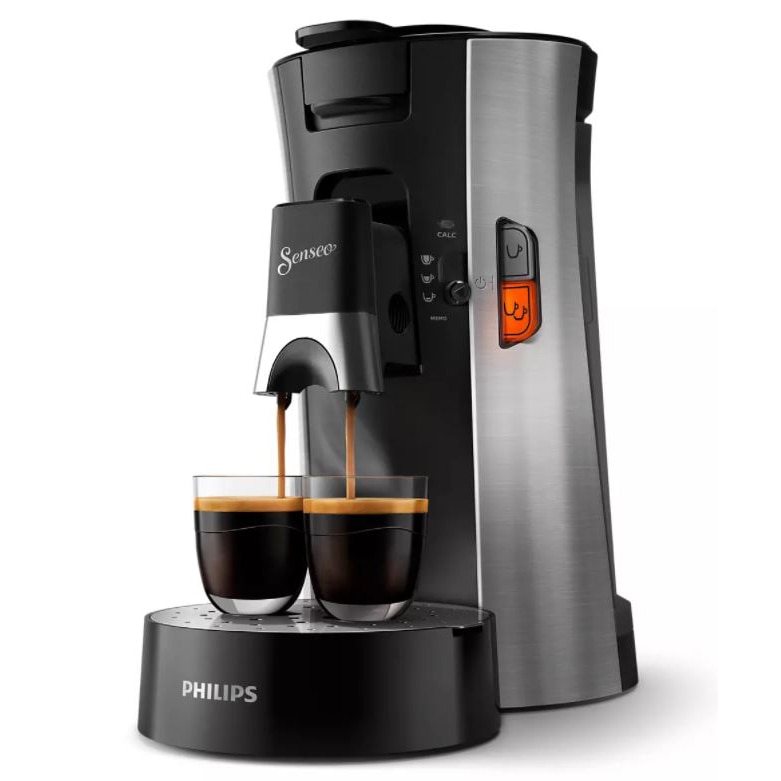 Espressor Philips Senseo Select CSA250/11, Crema Plus, Intensity Plus, Memory Plus, 1450 W, capacitate rezervor apa 0.9 l, presiune pompa 1 bar, metalic