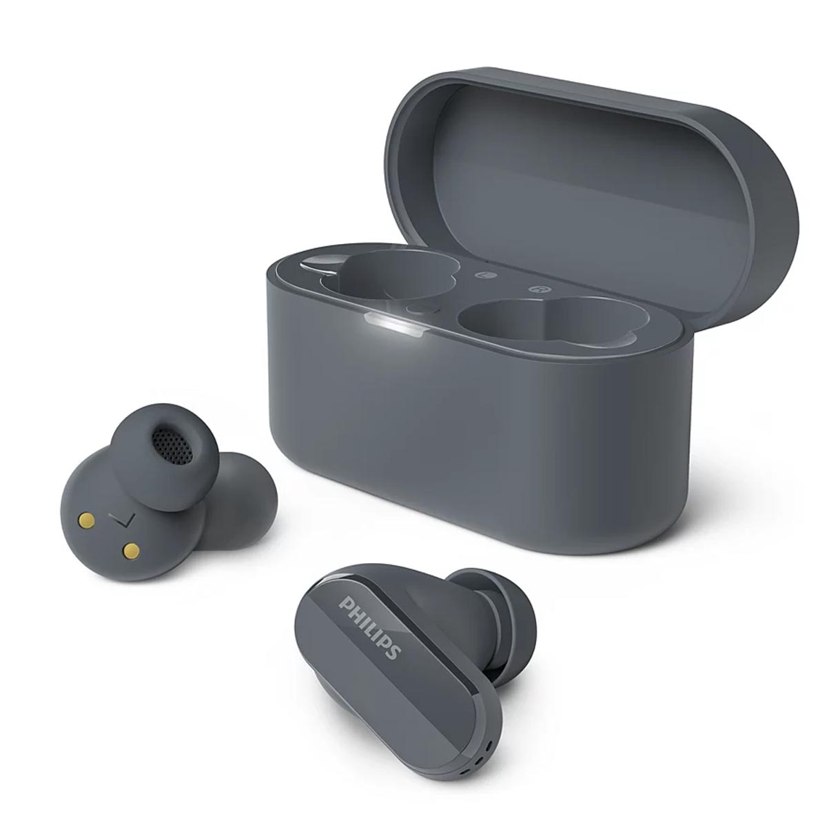 Casti audio Inear True Wireless Philips TAT3508BK00, Hybrid ANC, Bluetooth, Negru