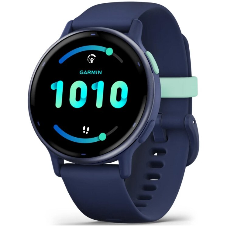 Smartwatch Garmin vivoactive 5, GPS, 42mm, curea silicon, Metallic Navy/Navy