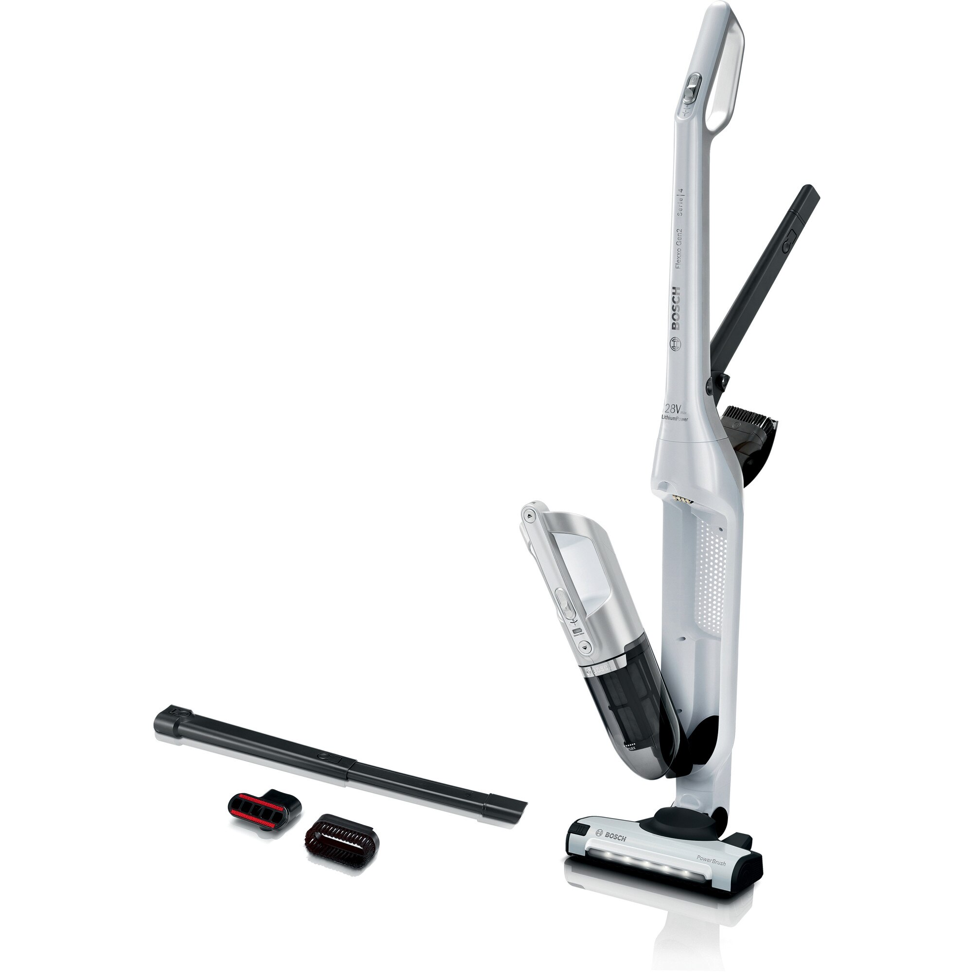 Vertical vacuum cleaner with battery Bosch BBH3ALL28 Flexxo Gen2 Series 4