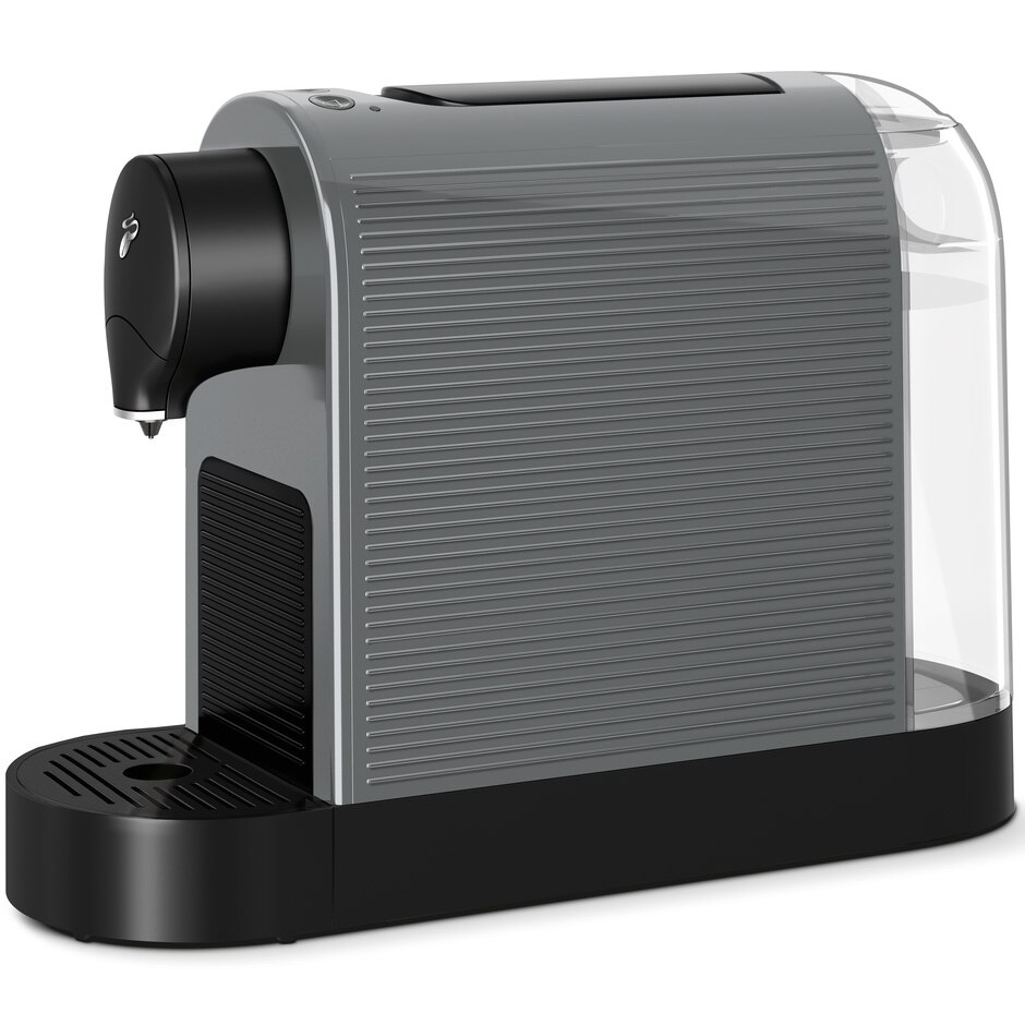 Espressor Tchibo Cafissimo Pure Plus 681006, 1250 W, 800 ml, 15 bari, Espresso, Caffe Crema, Cafea Lunga, sertar capsule, gri