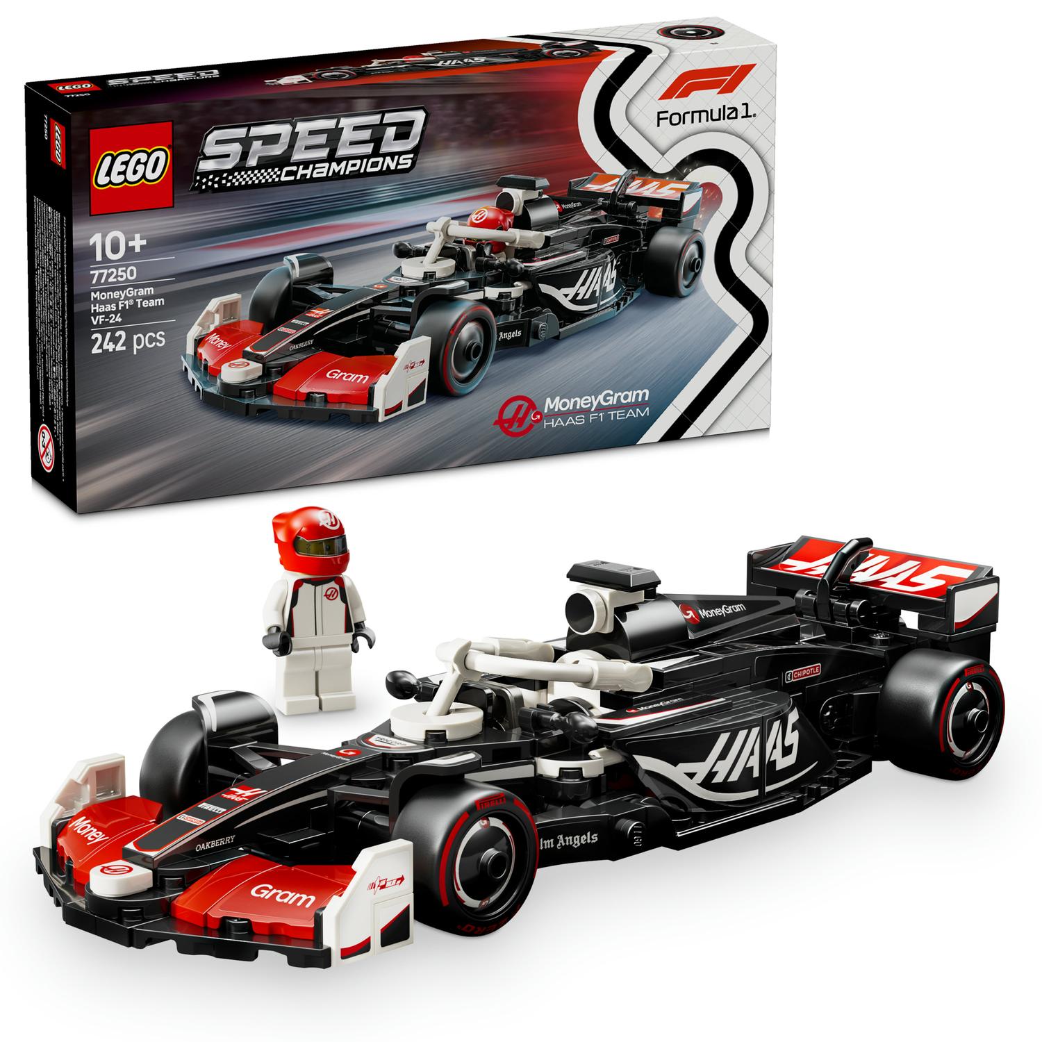 LEGO® Speed Champions - MoneyGram Haas F1® Team VF-24 Race Car 77250, 242 pieces