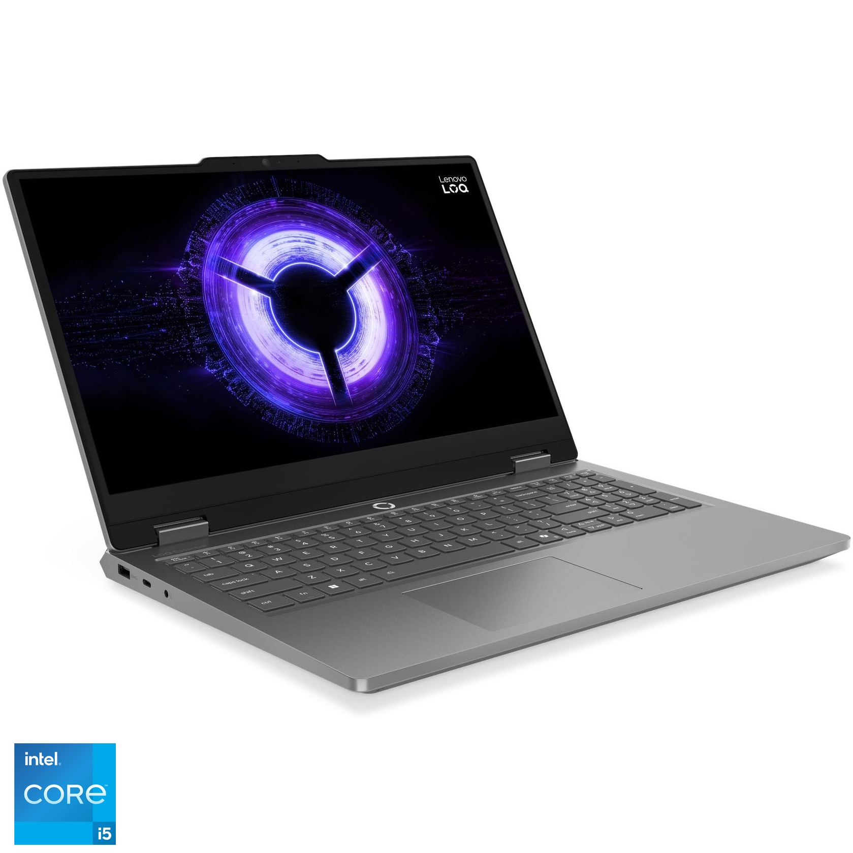 Lenovo LOQ Essential 15IRX11 Gaming Laptop with Intel® Core i5-13450HX processor up to 4.6GHz, 15.6" FHD, IPS, 144Hz, 16GB DDR5, 512GB SSD, NVIDIA® GeForce RTX™ 5050 8GB GDDR7, NO OS, Luna Gray