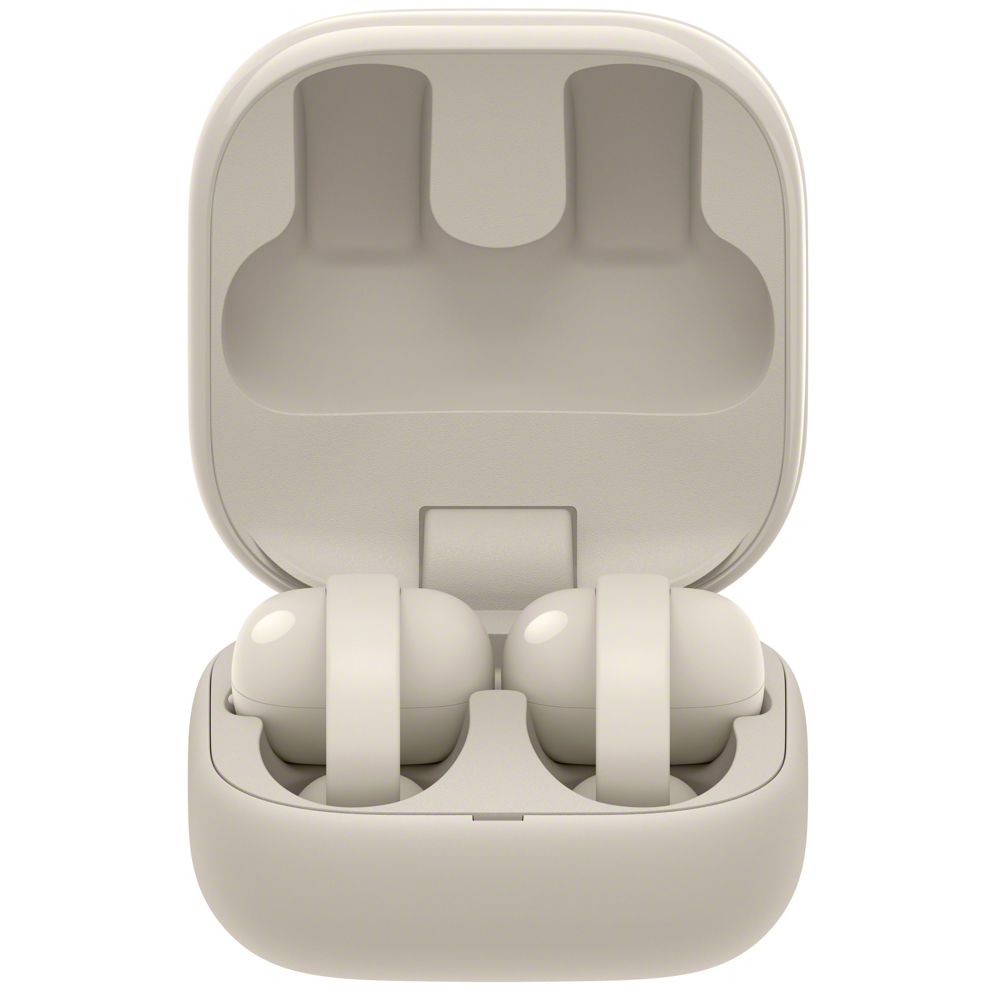 Sony LinkBuds Clip WF-LC900C Open-Ear Headphones, True Wireless, Bluetooth, Fast Pair, IPX4, AI Voice Assist, Tap Control, 3 Listening Modes, 37-hour Battery Life, iOS and Android, Gray-Beige