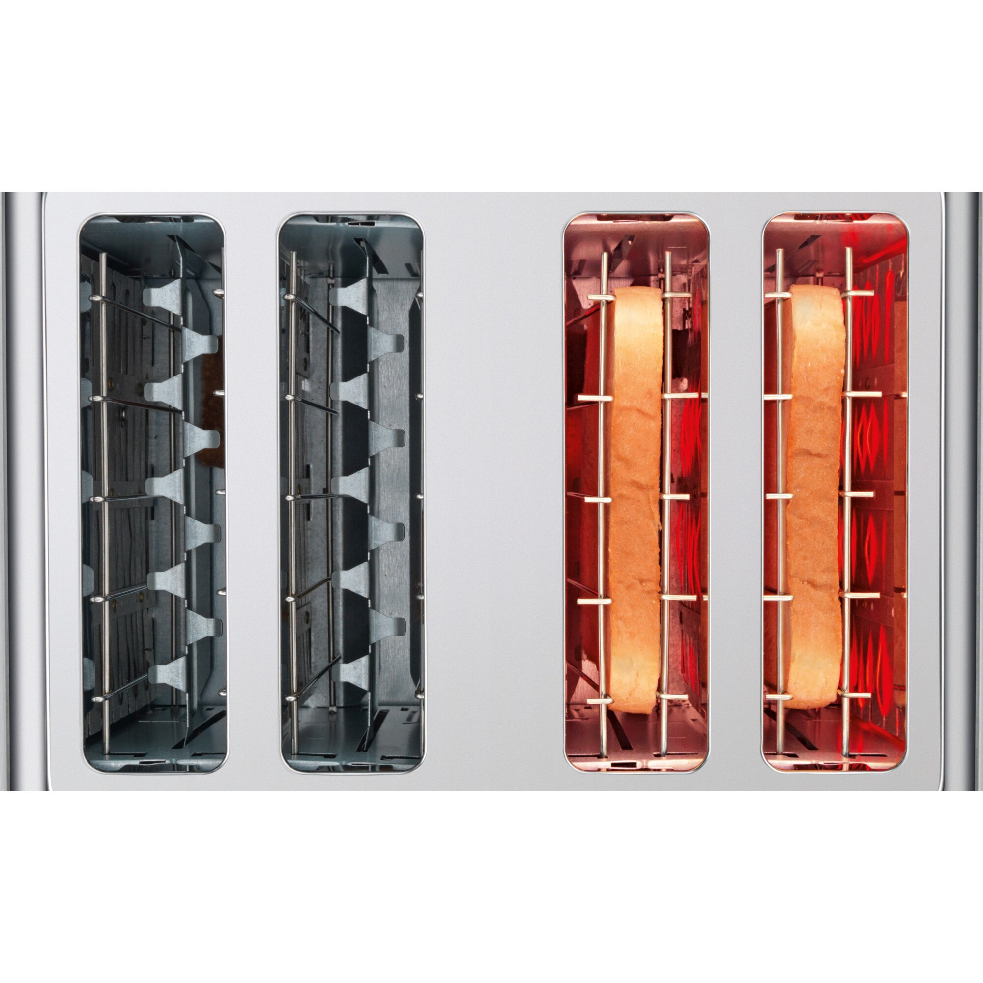 Bosch TAT7S45 toaster, 1800W, 4 slices of bread, variable browning control, defrost and reheat function, gray