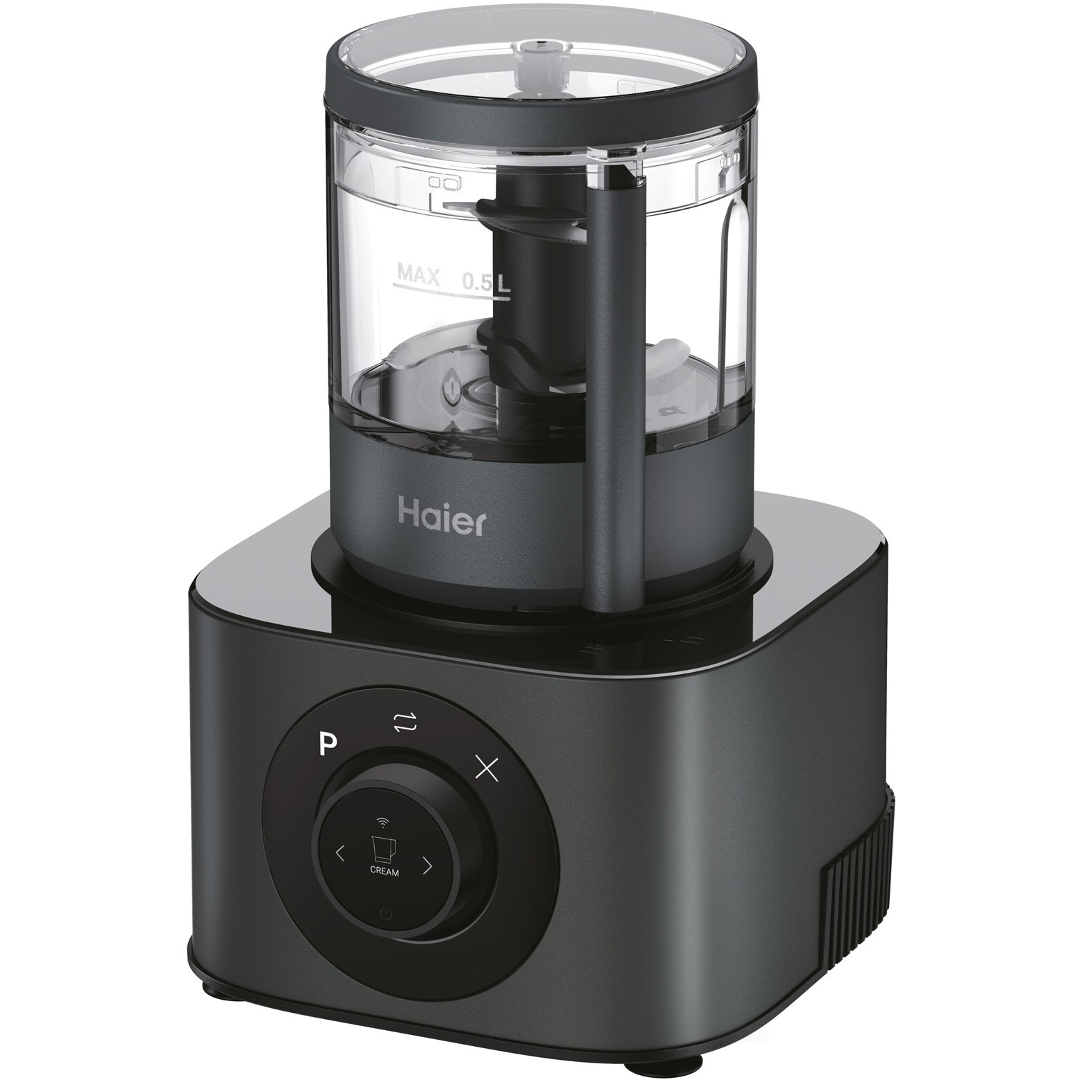 Haier Blender HBL7W5 011, 1200W, LCD display, Tritan body, automatic ice crushing and smoothie program, obsidian gray