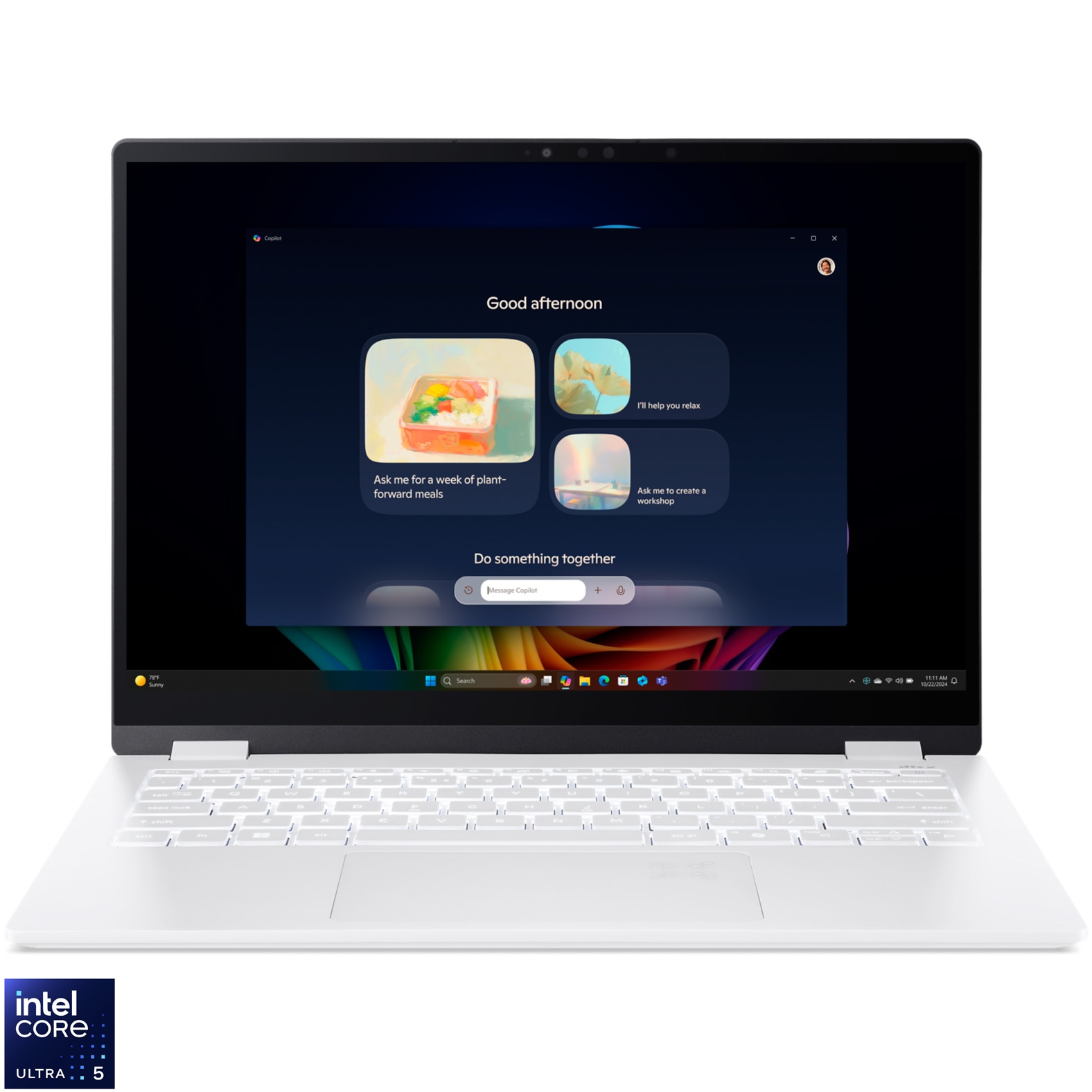 Acer Swift Edge 14 AI OLED Laptop with Intel® Core™ Ultra 5 226V processor up to 4.5 GHz, 14", WQ2.8K OLED touch, 120Hz, 16GB LPDDR5X, 512GB SSD, Intel® Arc™ Graphics 130V, Windows 11 Home, Pearl White