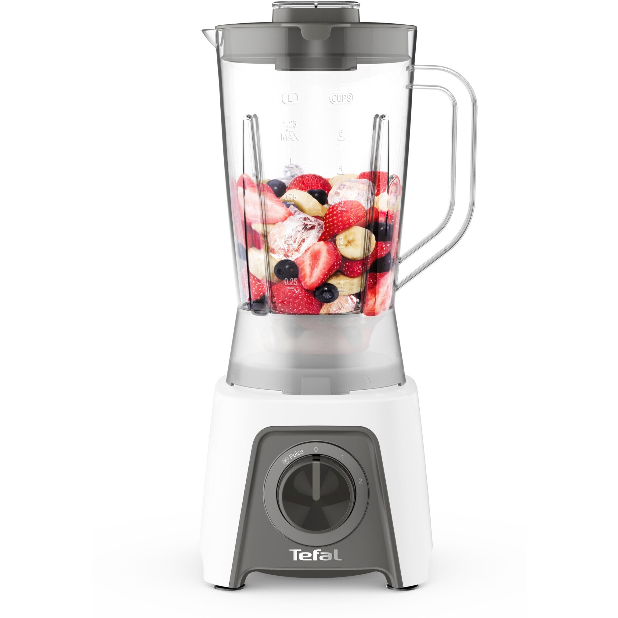 Blender Tefal Blendeo+ BL2C0130, 450W, 125L, 2 speeds, Pulse function, crushing ice, 4 removable blades, white