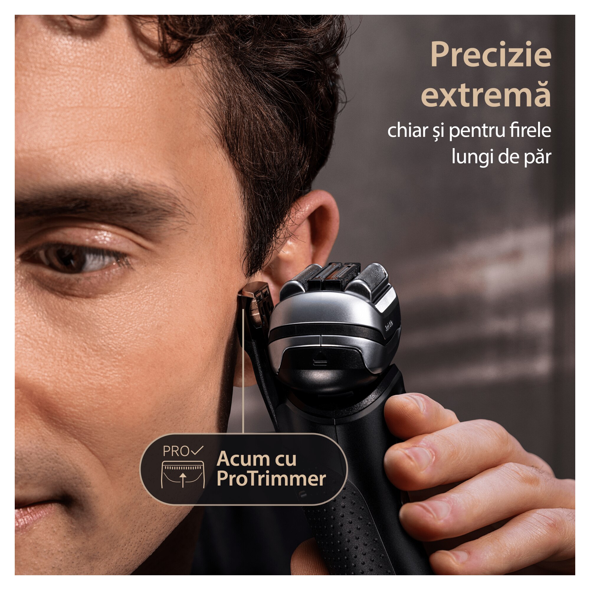 Aparat de ras electric Braun Series 9 PRO+ 9565cc, ProLift Trimmer, SensoFlex, AutoSense, Sonic Technology, 40.000 de actiuni de taiere, 5 elemente de taiere, Statie Smart Care 6-in-1, Trusa de voiaj, Grafit